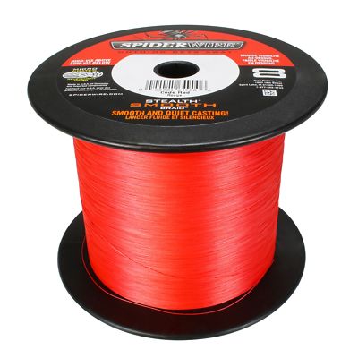 Spiderwire Stealth Smooth 8 Red geflochtene Angelschnur in Wunschlänge