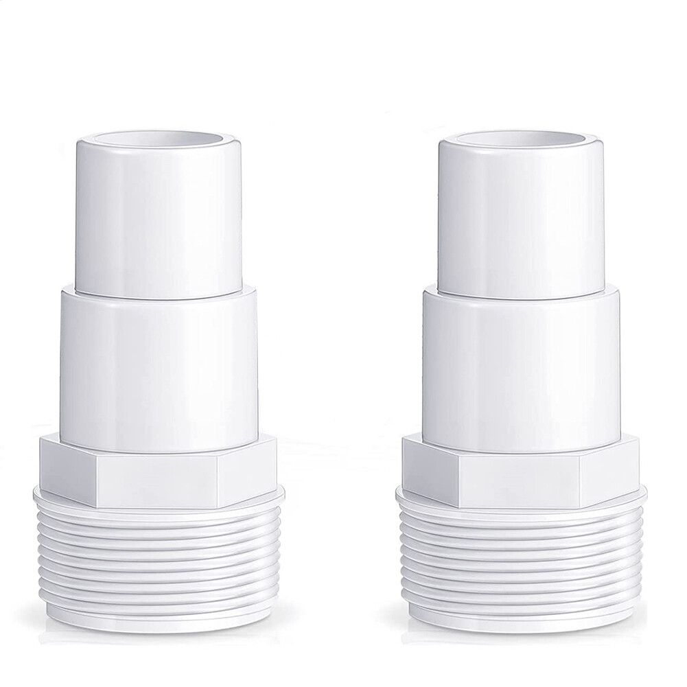 2 Stück Schlauchadapter Für Hayward SPX1091Z7/Z4 – Passend Für Pool-Filterpumpen, 3,8 Cm Gewinde, PVC, Universell Für 3,2-3,8 Cm Schläuche