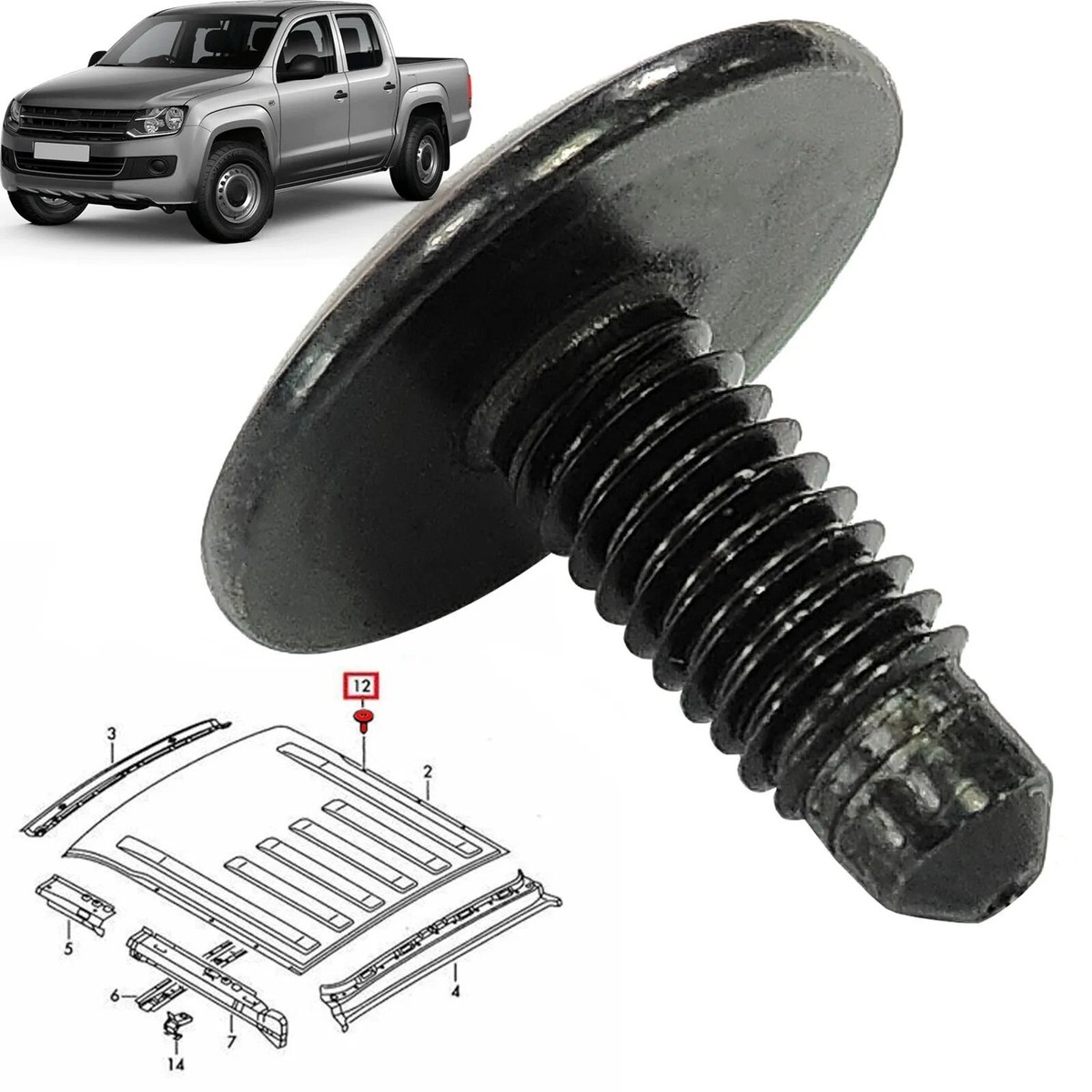 8x Sechskant-Schrauben Für Autodach - Kompatibel Mit VW, Audi, Vauxhall