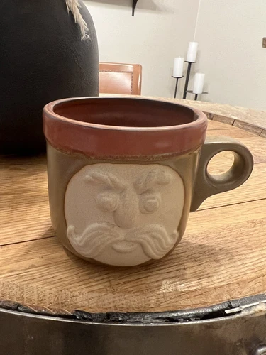 FITZ And Floyd Pottery Mustache Face MugFitz and Floyd
