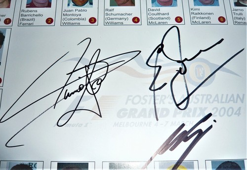 2004 F1 Foster's Australian Grand Prix official program, and separate autographs - Picture 13 of 18