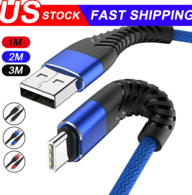 Fast Charger For Samsung Galaxy S8 S9 S10+ Plus Type C USB-C Cord Charging Cable