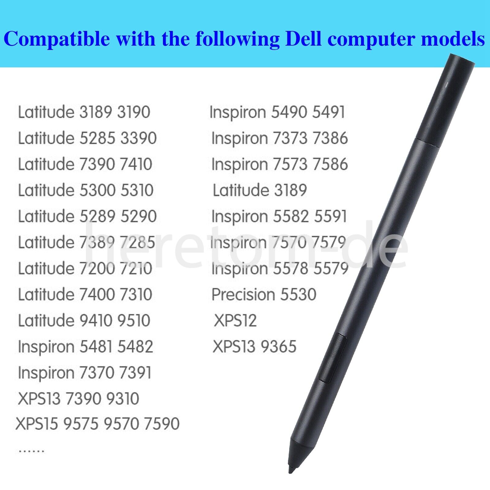 Dell PN557W Stylus Active 2in1 Pen für XPS13 7390 9310 9365 XPS15 9575 9570 7590