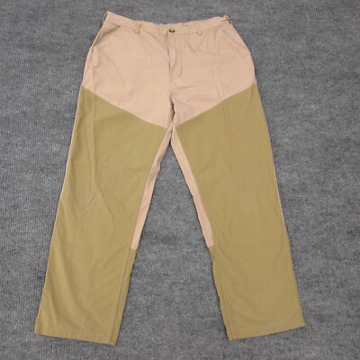 Cabela's Upland Brush Pants Mens 38x30 Hunting Canvas Double Knee Suspender  | eBay