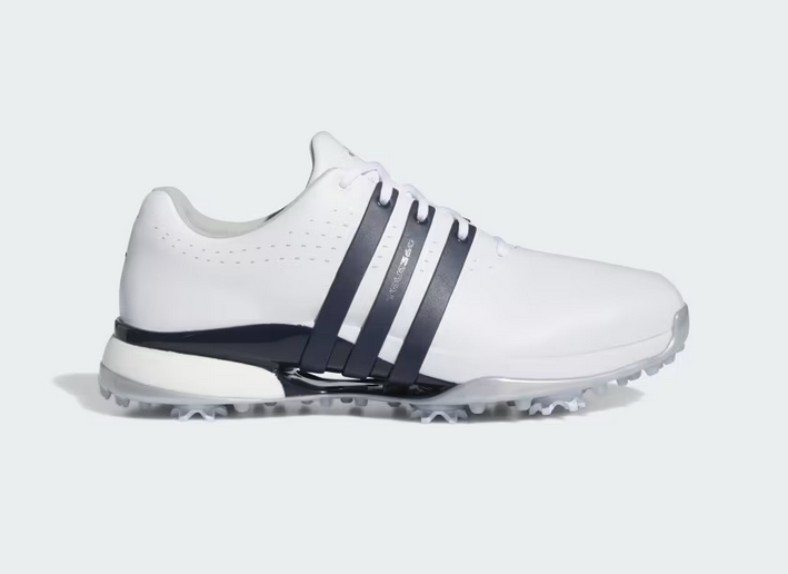 adidas Tour360 24 BOOST Golf Shoes White/Collegiate Navy