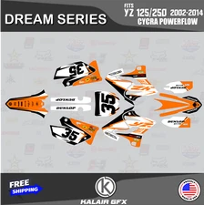 Graphics Kit for YAMAHA YZ125 YZ250 CYCRA PLASTICS (02-14) Dream-Orange