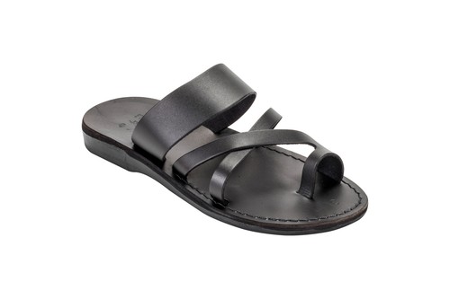 Sandalias bíblicas de Jesús para hombre de cuero genuino natural hechas a mano desde Jerusalén - Imagen 10 de 18