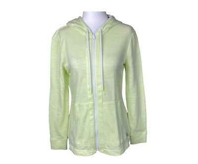 Talbots Jacket Womens Small Petite Green Full Zip Lightweight Long Sleeve Casual