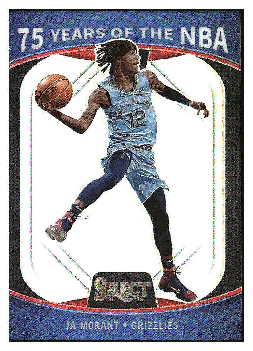2021-22 Panini Select BASKETBALL Ja Morant #54 75 Years of the NBA