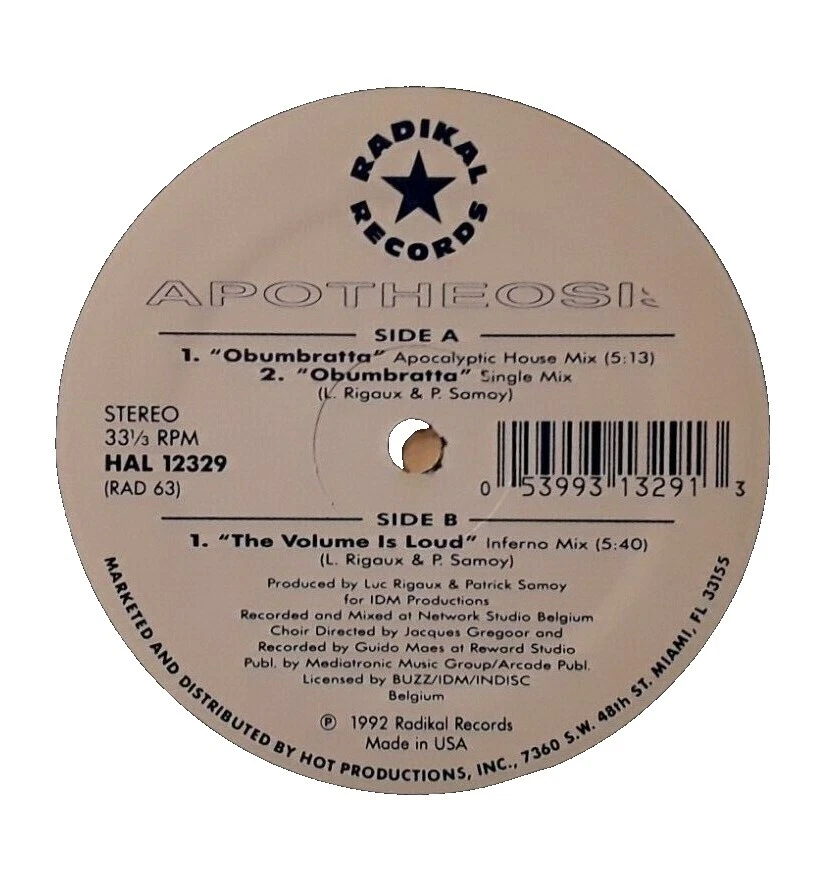 Loudness Dance & Electronica Single Vinyl Records