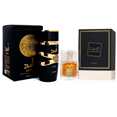 Lattafa Best Seller Perfume Combo : Khamrah & Asad EDP Fragrance