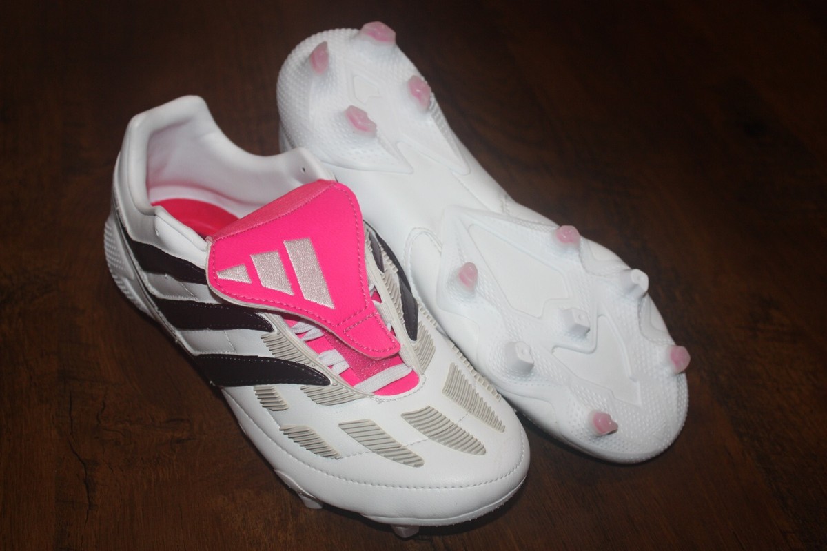 ADIDAS MEN\'S PREDATOR PRECISION.1 FG K-LEATHER CLOUD WHITE/PINK/BLACK SIZE 8 adidas Predator Precision .1 FG Archive - Footwear White  main image 3