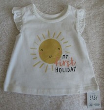Baby My First Holiday Sunshine T-Shirt Top 0-3 Months/12lbs/5.5kg Brand New WL