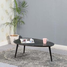 Javier Modern Coffee Table With Black Marble Top and Metal Legs for Living Room