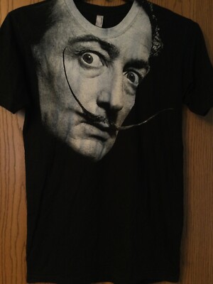 Salvadore Dali - Spanish Artist - Black Shirt - M - American Apparel