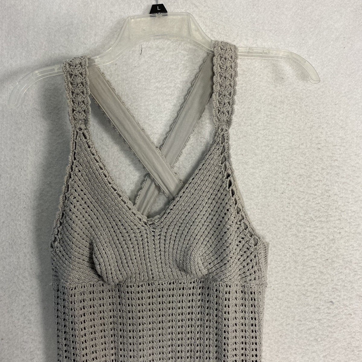 Athleta Capri Crochet Cross Strap Cotton Dress Beach Size M