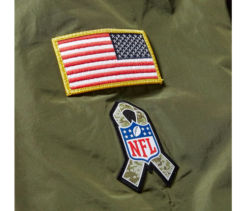 DENVER BRONCOS 2017 NFL Salute to Service Nike Reversible Bomber Jacket XL - Picture 6 of 9