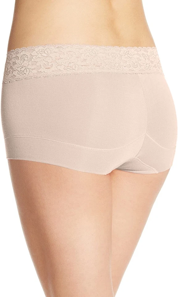 Maidenform Women's 237125 Dream Cotton with Lace Boyshort Underwear Size XL - Image 2 of 2