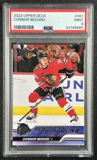 CONNOR BEDARD PSA 9 2023 UPPER DECK #451 ROOKIE YOUNG GUNS RC BLACKHAWKS 5665