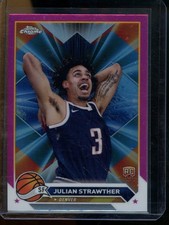 2023-24 Topps Chrome Julian Strawther Pink Refractors Rookie Denver Nuggets #134