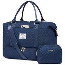 Travel Duffle Bag,Weekender Bags for with Shoe Compartment,Carry on Overnight...