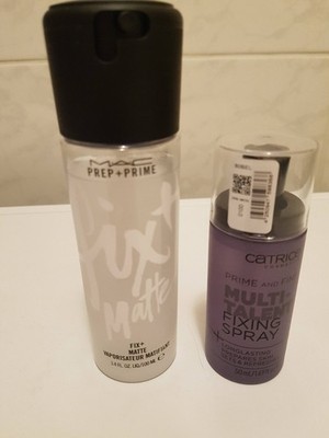 MAC Prep + Prime Fix Mattifying Setting Spray + Catrice Multitalent Fixing Spray