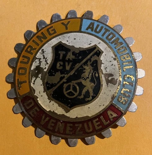 Badge automobile auto car club Venezuela Touring y Automovil Club de Venezuela
