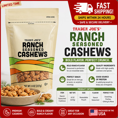 Trader Joe s Ranch Seasoned Cashews 8 oz Per Pack
