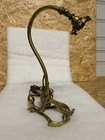 ANCIEN PIED DE LAMPE COL DE CYGNE EN BRONZE ART DÉCO PÂTE DE VERRE GALLÉ MULLER