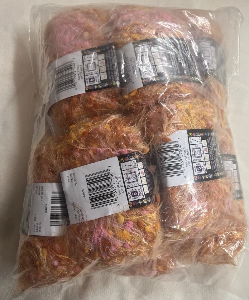 Bernat Beautiful Bling Sweater Kit Knitting 530142 10 Skeins Twinkle Toes Yarn - Image 3 of 3