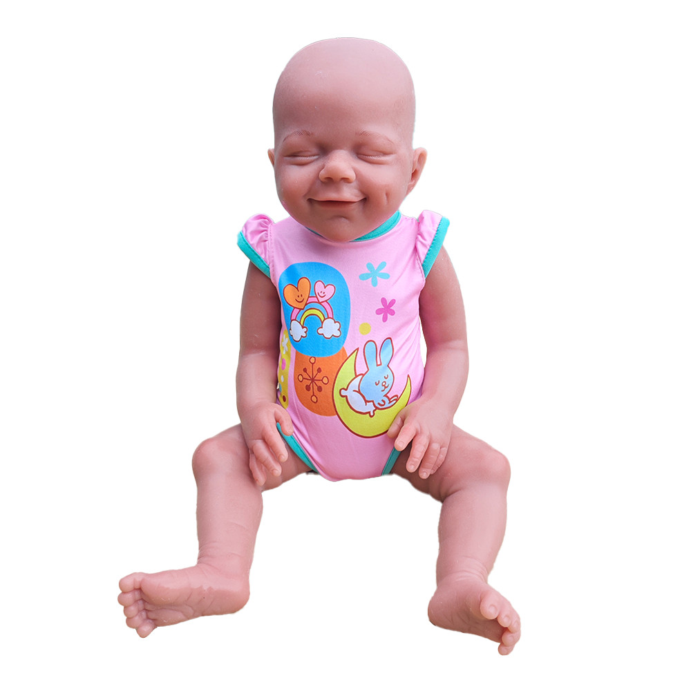 18.5in Silicone Newborn Reborn Baby Girl Dolls Accessories for 3+ Years Old Gift