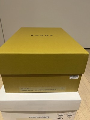 RHUDE Rhecess Hi Leather Sneakers White. Limited Size 10 Brand New 05AFO14801