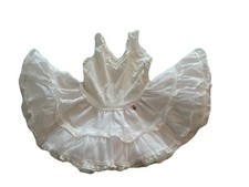 VTG Her Majesty T-2 Wht Tiered Ruffle Petticoat/Crinoline Full circle DressSlip