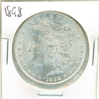 Very WHITE, VERY frosty - nice looker!  1898 MS Morgan silver dollar!