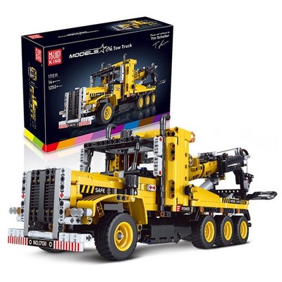MOULD KING 17011 Road Trailer Tow Truck Building Blocks Kids Toys MOC Kit Gift