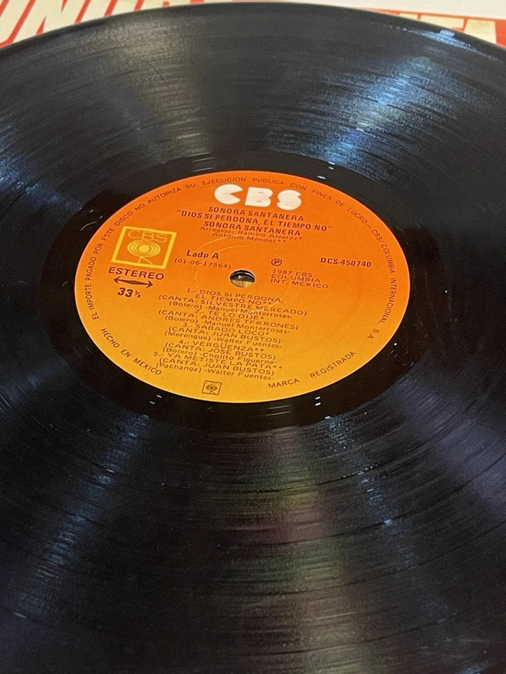 Sonora Santanera De Carlos Colorado ‎– Dios Sí Perdona, El Tiempo No - 1987 - Image 4 of 4