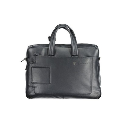 Piquadro Blu Leather Men Briefcase 100% Authentic