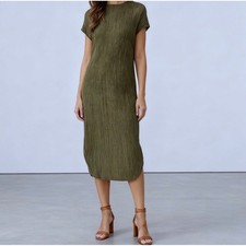 Sabina Musayev Renaissance Textured Midi Dress Moss Anthropologie Size XS