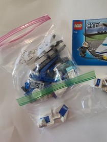 LEGO 7741 Town City Police Helicopter with Minifigure complete 