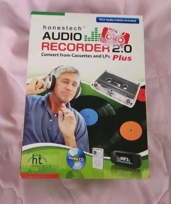 Honestech Audio Recorder 2.0 Plus Convert From Cassettes and LP's to CD **New**