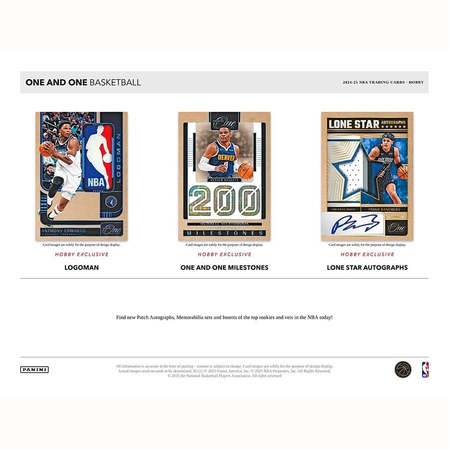 2024-25 Panini One and One Basketball Hobby Box Factory Sealed NEW