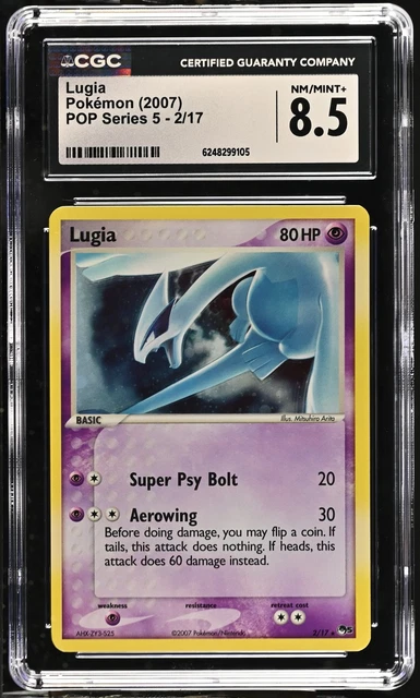 CGC 8.5 Lugia 2/17 Pop Series 5 Holo Pokemon Card