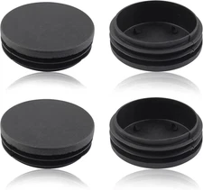 4 Pack 3 Inch round Plastic Plugs, Plastic round End Caps, Black Tubing Plug, Pi