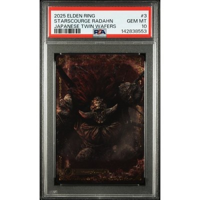 Elden Ring Starscourge Radahn 2025 Twin Wafers #3 PSA 10 Japanese graded card