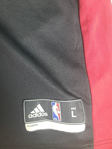 Hassan Whiteside NBA Adidas Miami Heat #21 Men's Size Large L Jersey Black Red - Picture 7 of 10