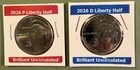 2026-P&D Enduring Liberty Half Dollar Coins BU Mint State  IN STOCK
