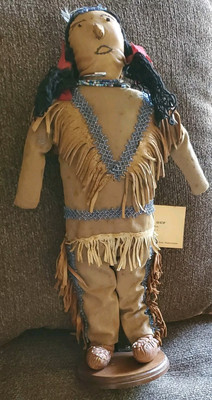 C. 1880 Sioux Native American Indian 13 in Beaded Doll Sissatou ,North Dakota