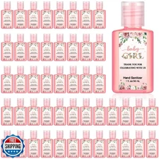 Gejoy 48 Pack Baby Shower Mini Hand Sanitizers Bulk Travel Size Hand Sanitize