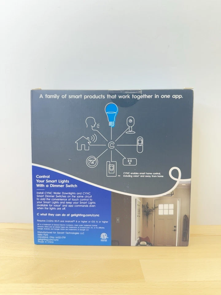 GE CYNC reveal HD full color 6" wafer smart LED Downlight single fixture - Image 2 of 2