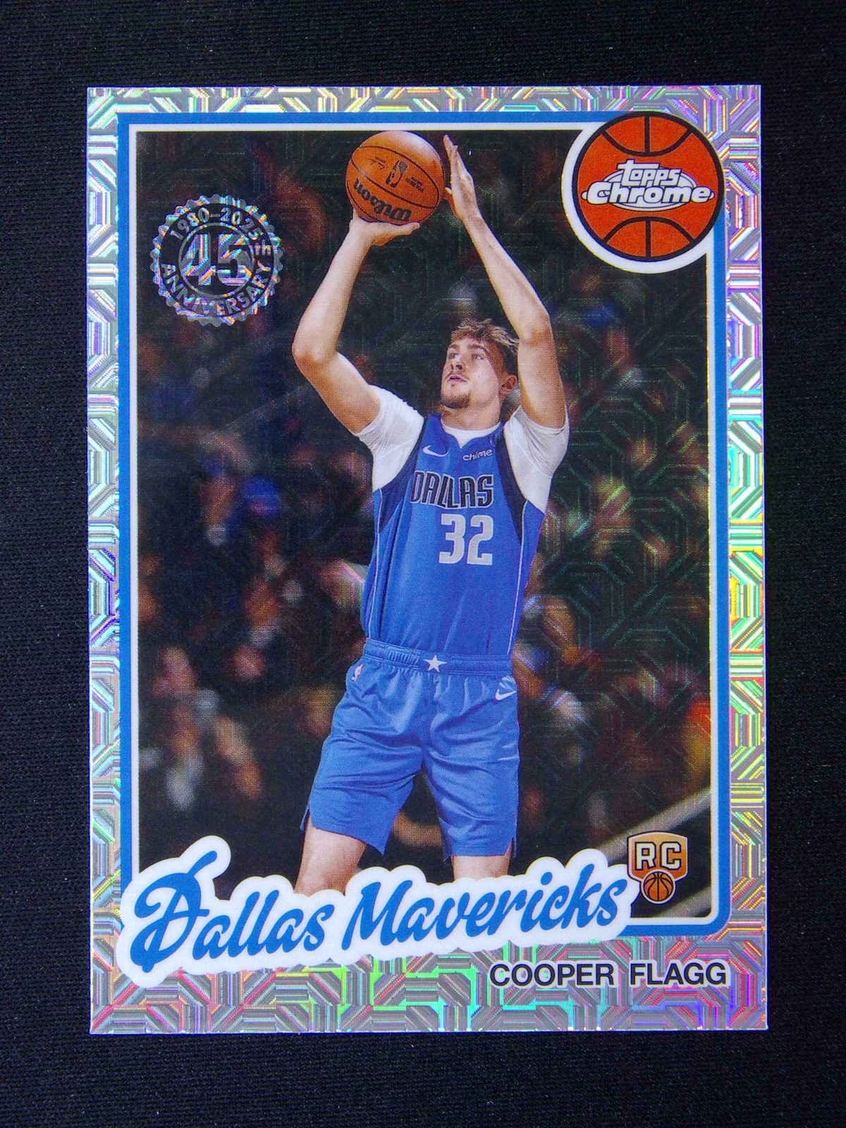 2025-26 Topps Flagship NBA Cooper Flagg RC 1980-81 45th Chrome Mojo